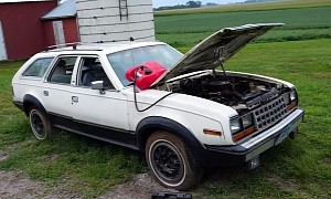 Watch This $1,200 Abandoned AMC Eagle Station Wagon Fire for the First Time in 8 Years