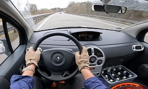 Watch This 14-Year-Old French Mini MPV Rev Its Heart Out on the Autobahn