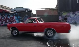 Watch How This 1966 El Camino With an LS/Hemi Hybrid Engine Rips a Fatty Burnout