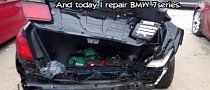 Watch This Russian Mechanic Fix a BMW 7 Series by Welding on a New Back End