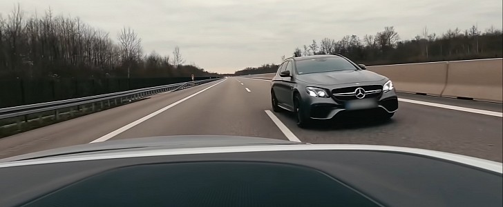 Mercedes-AMG Wagon Fly By at 206 MPH on the Autobahn
