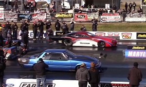 Watch Two Ford Mustangs Set Quarter-Mile Records on 275 and 315 Drag Radials
