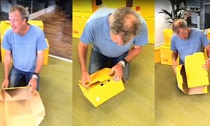 Watching Clarkson Fold a DHL Box Is Officially More Fun than the New Top Gear