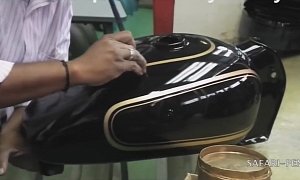 Watching Royal Enfield Bikes Pinstriped by Hand Is Mesmerizing