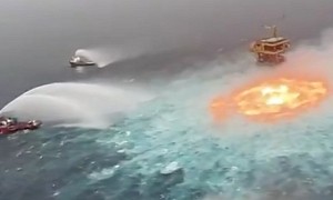 Water Burning in the Gulf of Mexico Looks Like the Eye of Sauron