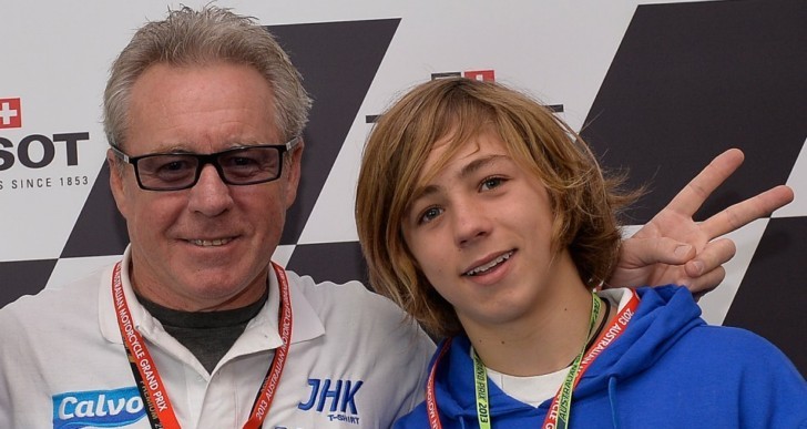 Wayne Gardner and his son Remy