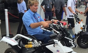 Wayne Rainey Rides a Trike from His Wheelchair