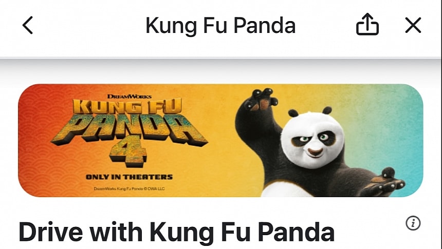 Kung Fu Panda update in Waze