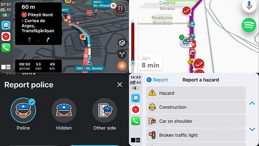 Waze on CarPlay and iPhone