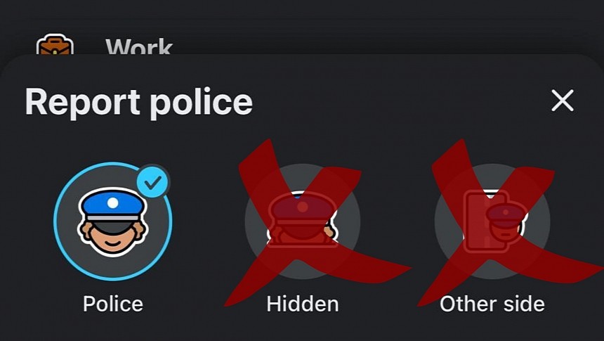 Waze keeps updating police reports