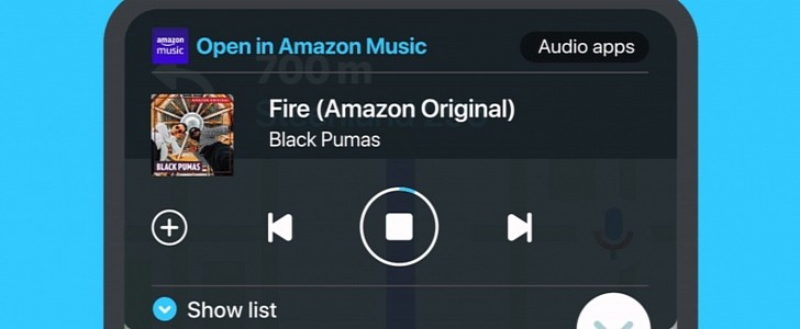 Amazon Music integration in Waze