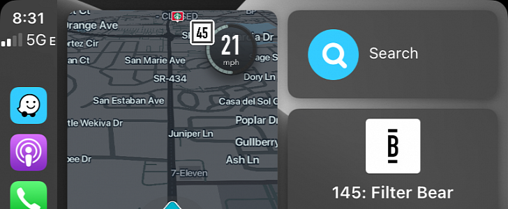 Waze dashboard support on CarPlay