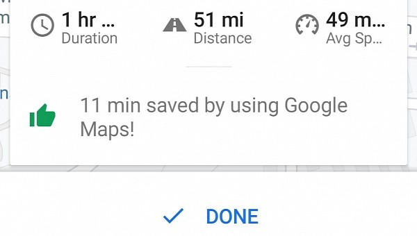Trip details in Google Maps