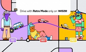 Waze Updated With a Retro Mode, New Car Icons and Navigation Voices Included