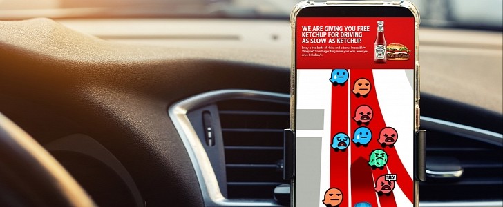 The Waze notification bringing free ketchup to users stuck in traffic