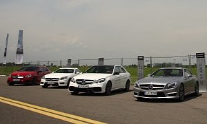 We Drive the A 45, SLK 55, E 63 and SL 63 AMG at Mercedes-Benz Roadshow 2014