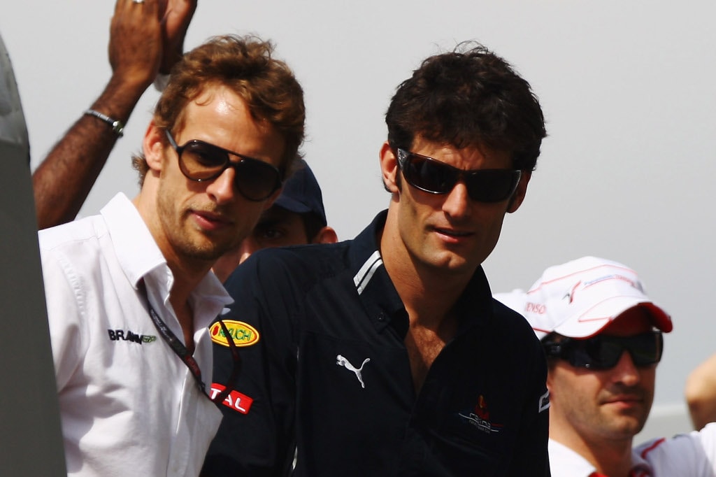 Mark Webber and Jenson Button