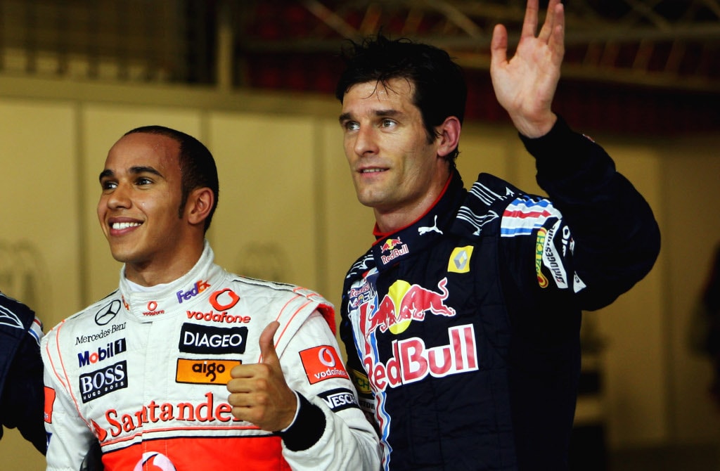 Lewis Hamilton and Mark Webber