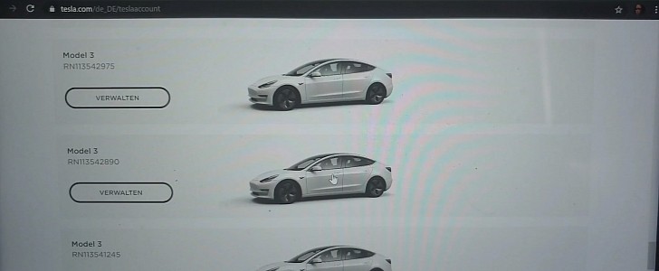 Tesla Model 3 order page