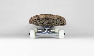 We’d Definitely Ride on This Tree Bark Skateboard