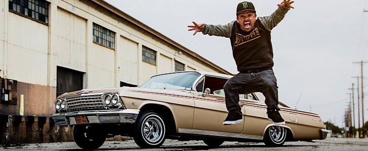 Wee-Man Takes a Ride in '62 Chevy Impala, Shares Skater Passion