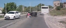 Weird ATV Crash in the Middle of the Road