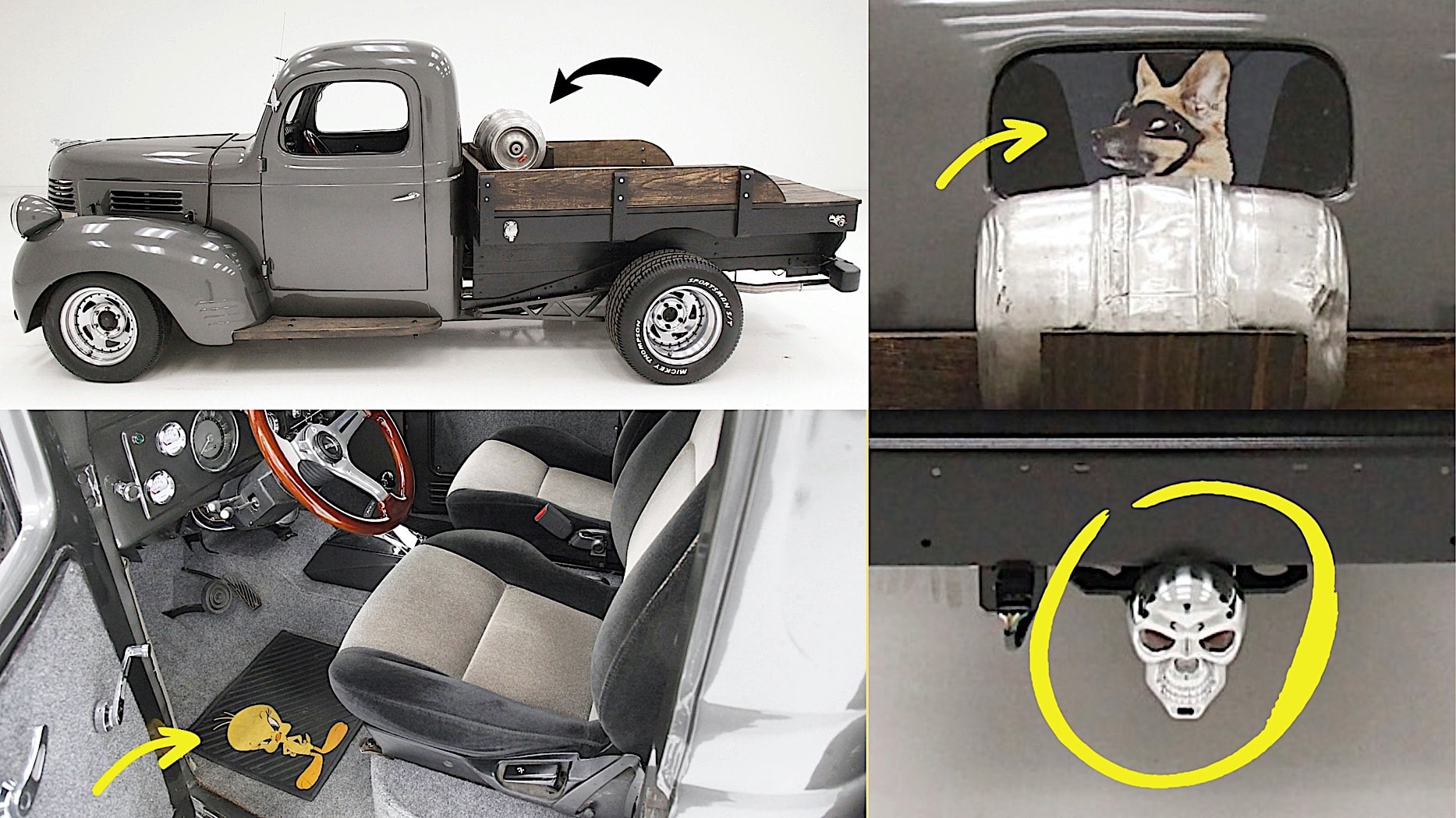A 1946 Dodge Pickup Is What Tweety, a Beer Keg, and a Chrome Skull Have in  Common - autoevolution