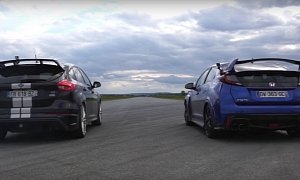 What Happens When You Drag Race the Focus RS against A45, Civic Type R