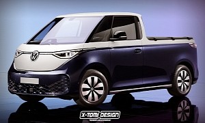 What If Volkswagen Made an Electric Pickup Truck Based on the ID. BUZZ?