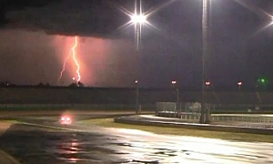 What More Could You Want? Lightening Storm and Loud Race Cars