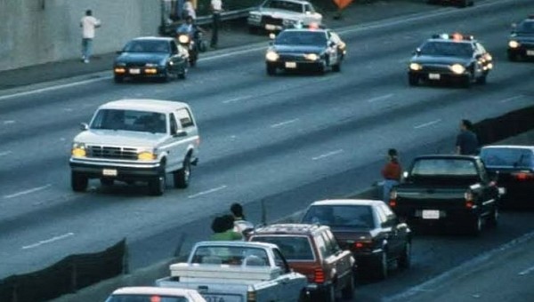 The 1993 Ford Bronco carrying O.J. Simpson on the world's most infamous slow-speed chase