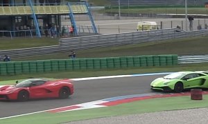 When a Lamborghini Aventador SV Dared Attack a LaFerrari On the Track