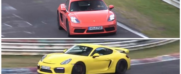 opgroeien ingesteld Officier Porsche 718 Cayman Shares Nurburgring with Cayman GT4s, Cayman R In Pure  Balance - autoevolution
