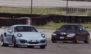 When a Porsche 911 GT3 RS Drifted in Front of a BMW M4 GTS on a Track Day