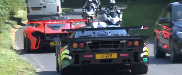 Road-Legal Mclaren P1 GTR and Road-Legal F1 GTR Longtail on the Street