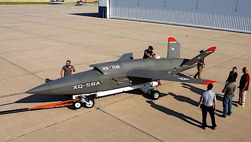 Kratos XQ-58A Valkyrie and the Kratos Trolley Launch System (KTLS)