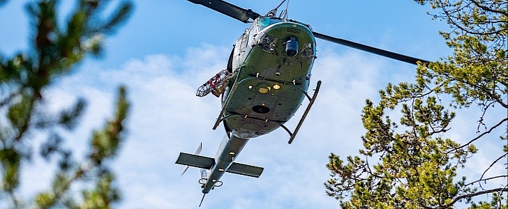 Bell UH-1N Huey on rescue exercise