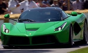 When Jay Kay's 4-Day-Old Green LaFerrari Was Baptized on the Goodwood Hillclimb