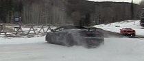 When Lamborghini Gallardos Go Searching for the Snow, the Drifting Spectacle Is Guaranteed
