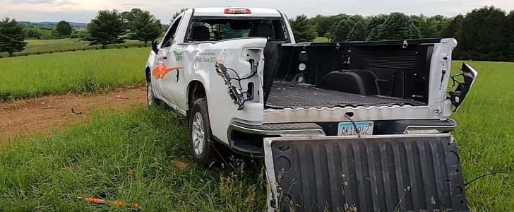 Destroyed U-Haul Chevrolet Silverado prank