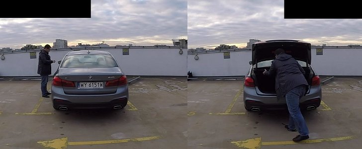 Which Is Faster: The New 5 Series Remote Parking or Climbing through the Trunk