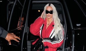 Kim Kardashian Goes for a Black Cadillac Escalade Instead of One of Her Grey Cars in NYC