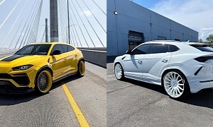 White and Yellow Lambo Urus Super-SUVs Do Look Great on Color Matched Forgiatos