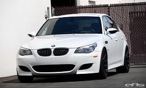 White BMW E60 M5 Receives Spacers and Custom Springs at EAS