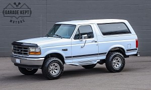 White Chromed 1996 Ford Bronco Clearly Prepares for 4x4 Youngtimer Glory
