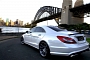 White CLS 63 AMG With HRE Wheels is Like an Apple Surgical Tool