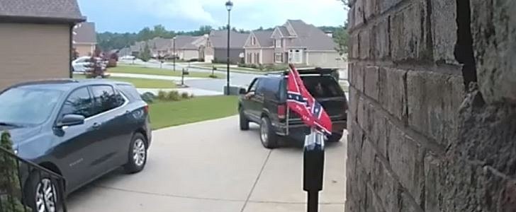 Man puts Confederate flag on his truck, drives to black couple's home in Georgia