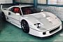 White Ferrari F40 LM on Custom Wheels Stands Out in Japan