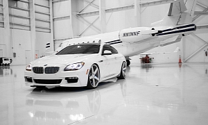 White Party: BMW 6-Series and a Jet