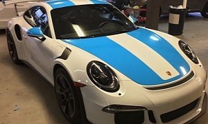 White Porsche 911 GT3 RS Gets Mexico Blue GT2 RS Sticker Pack for Weissach Look